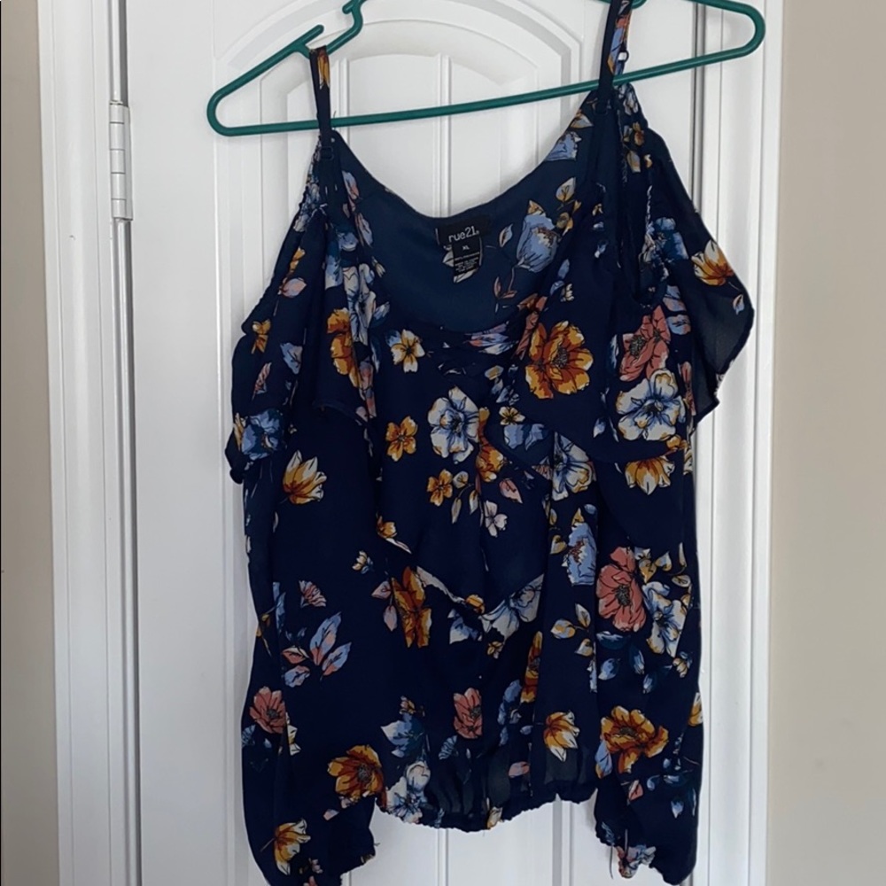 Off the shoulder flutter blouse